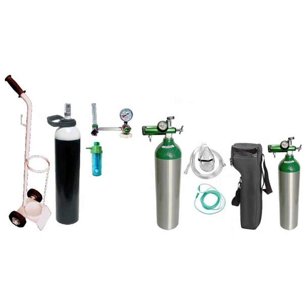 HP-IG Portable 2.9L /MD/425 L Aluminum Medical Oxygen Cylinder with regulator and mask used in Ambulance