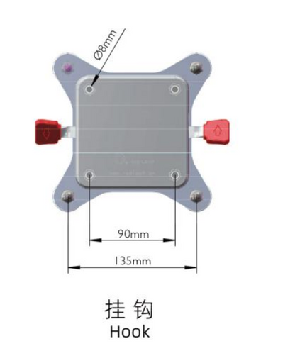 Aluminum Bracket Hanging Rack With Ceiling Mount Hooks For Secure Medical Supplies