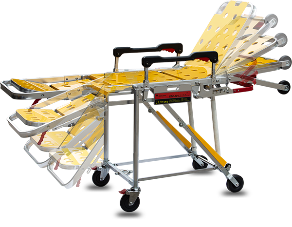 HP-2F2 Ambulance Folding Chair Stretcher Dimensions Adjustable Wheelchairs Used In Elevator